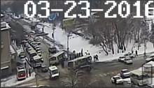 Видео с места ДТП в Бийске 23 марта